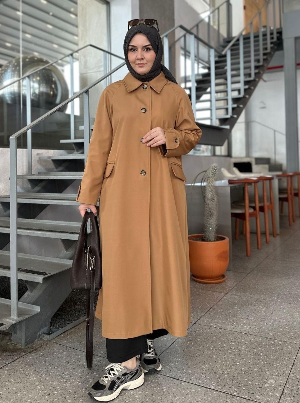 BONDİT TRENÇKOT KAHVE