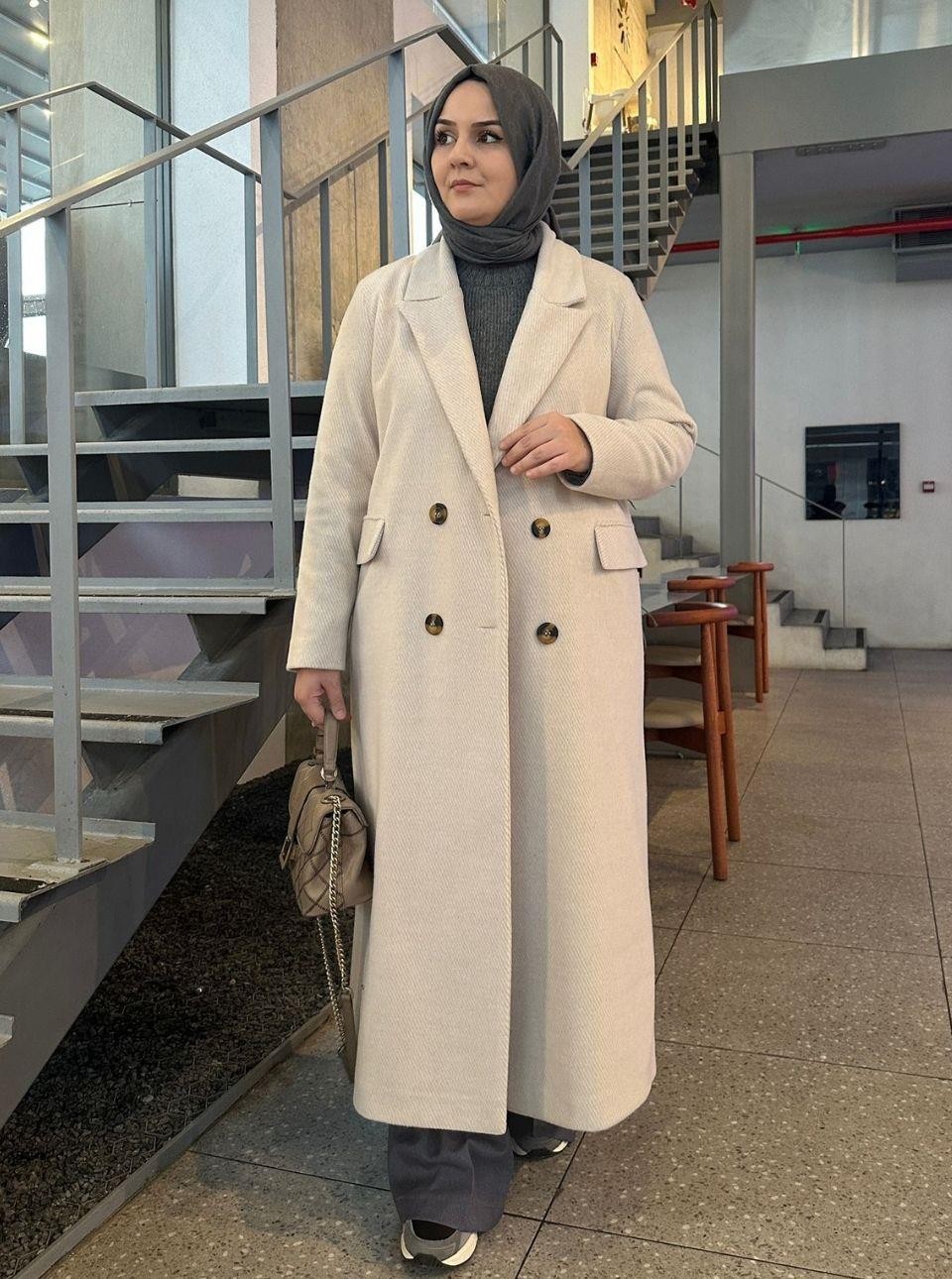 VATKALI DİYAGONAL KABAN BEJ