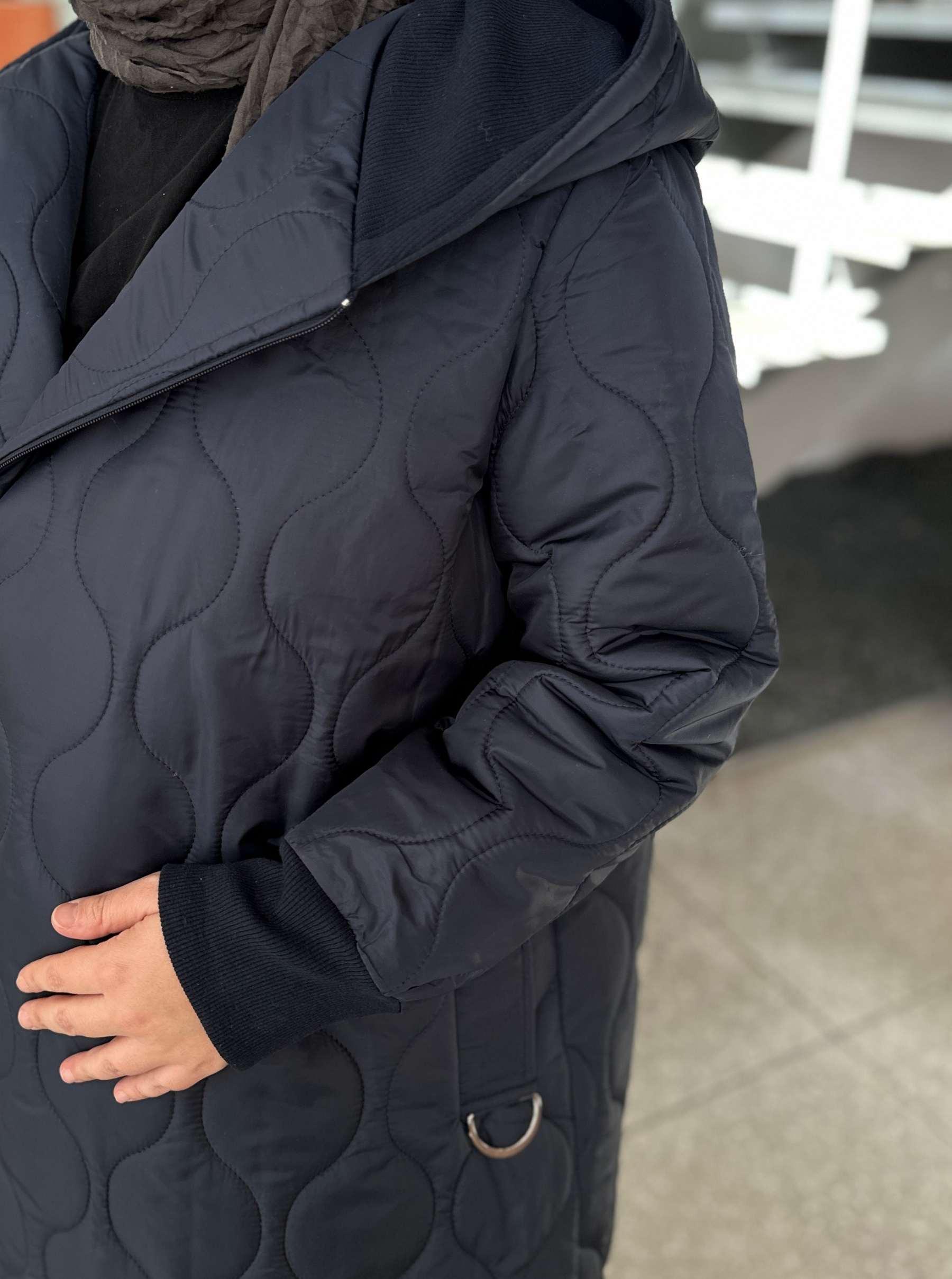 KOL MANŞETLİ ŞİŞME MONT LACİVERT