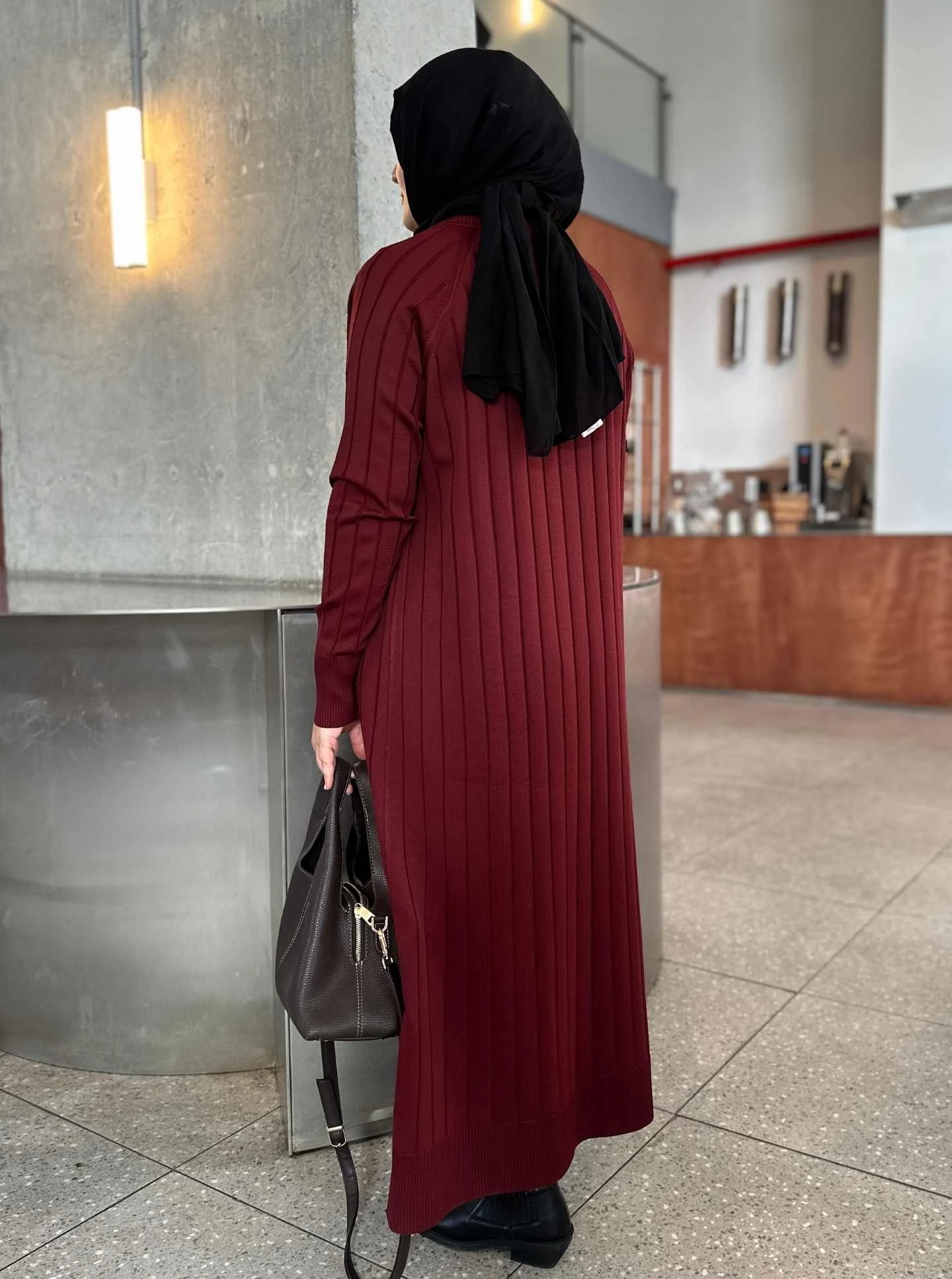 MERSERİZE HIRKA BORDO