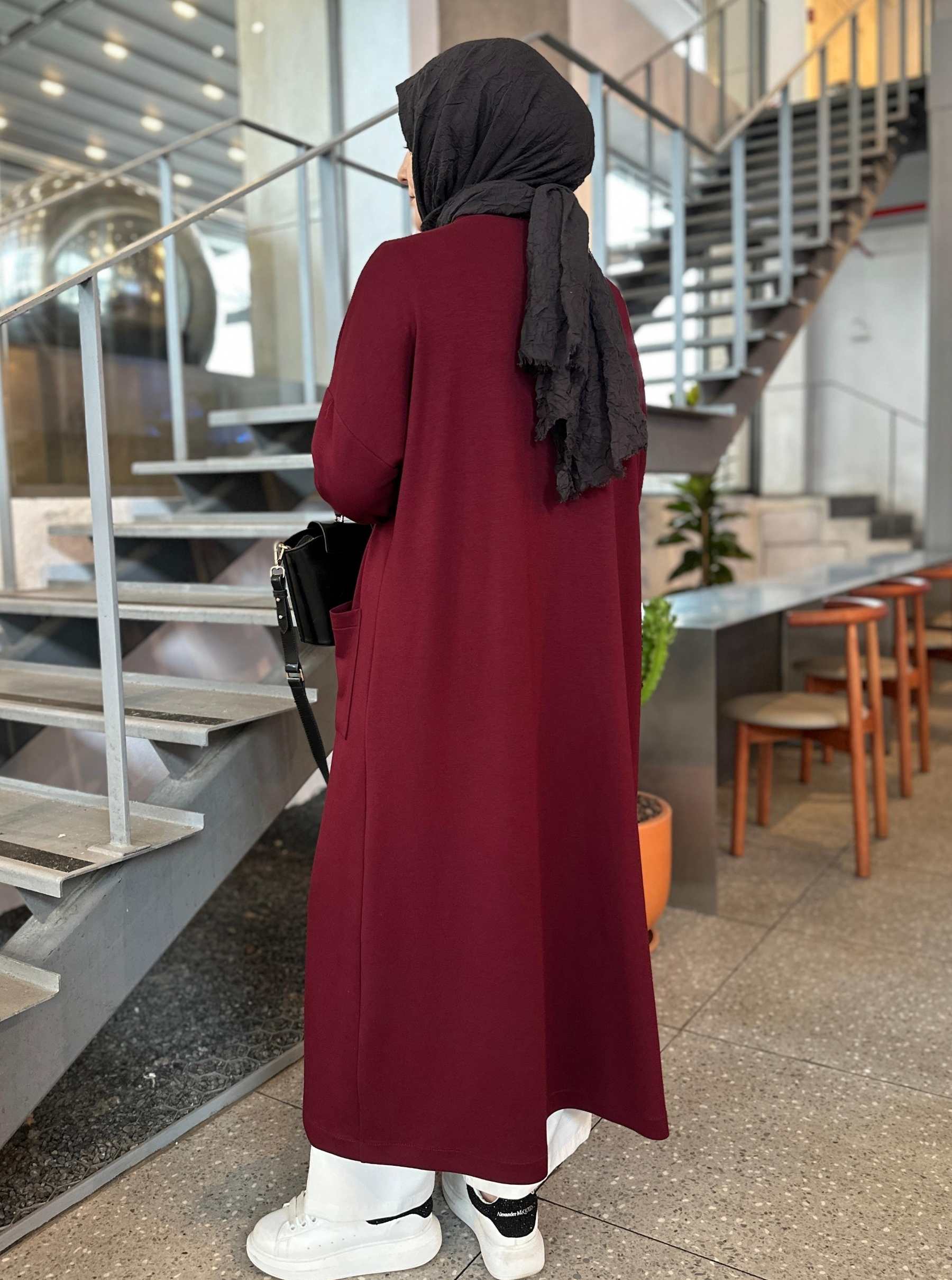 ÇAPRAZ OYSHO TUNİK BORDO