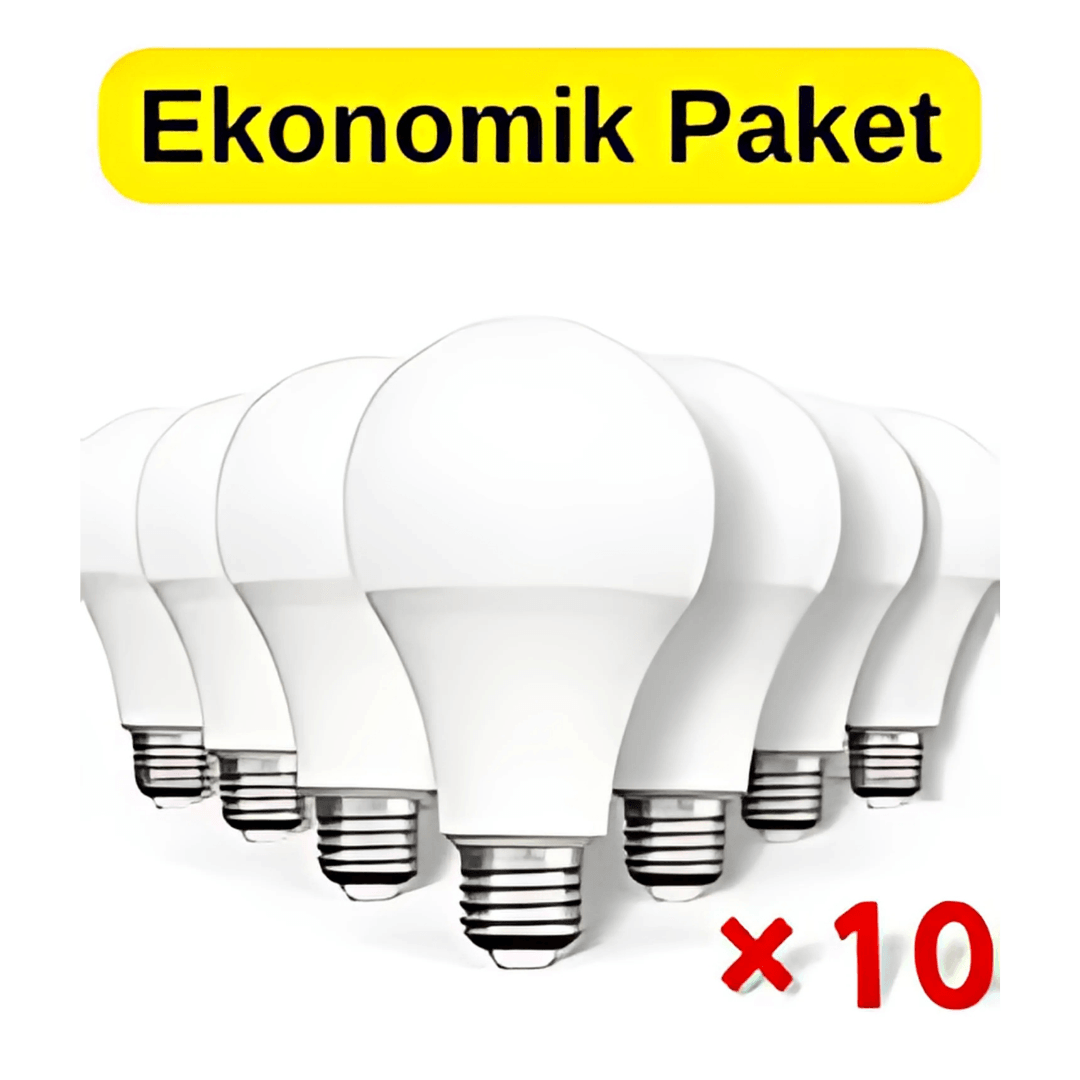 10'lu Avantaj Paket 9W Led Ampul 6400K Beyaz Işık 