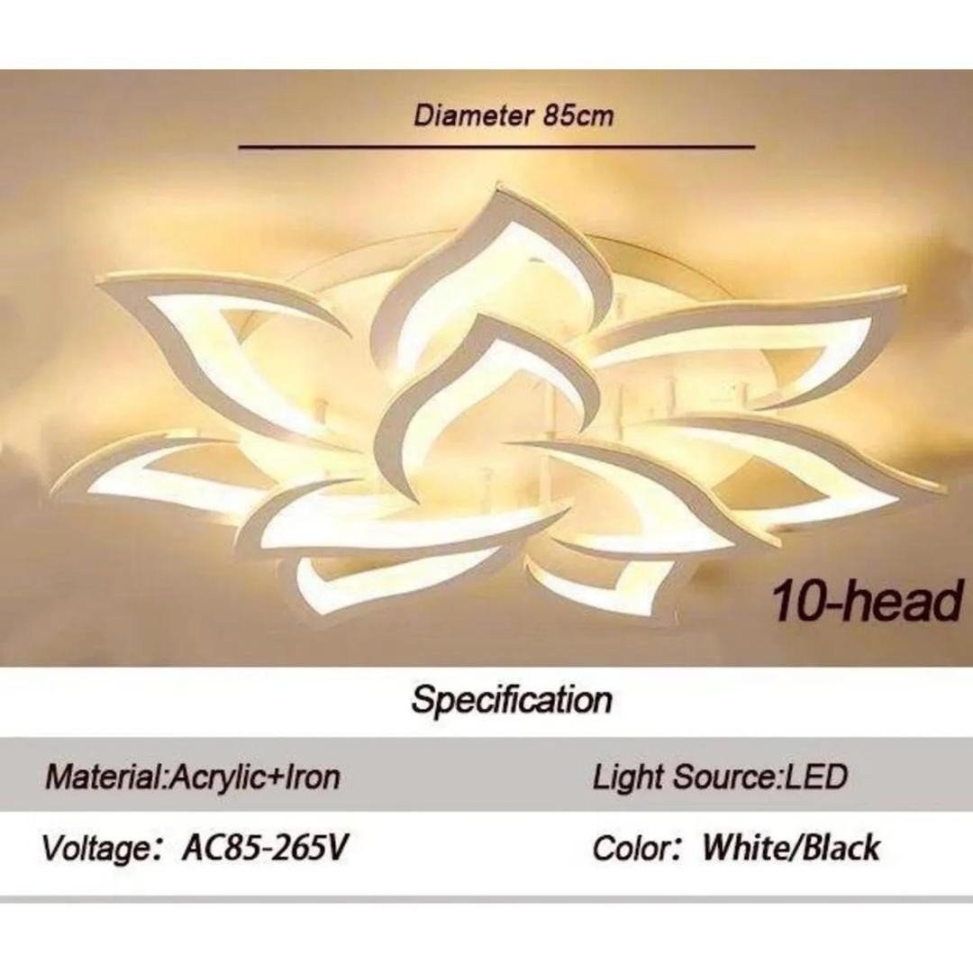 Lotus 10'lu Beyaz Plafonyer Ultra Günışığı Ledli Avize