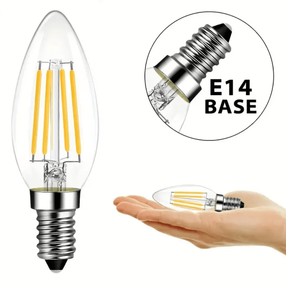 4W Flament Candle Led Ampul Sarı Işık 3000K E14 Duylu