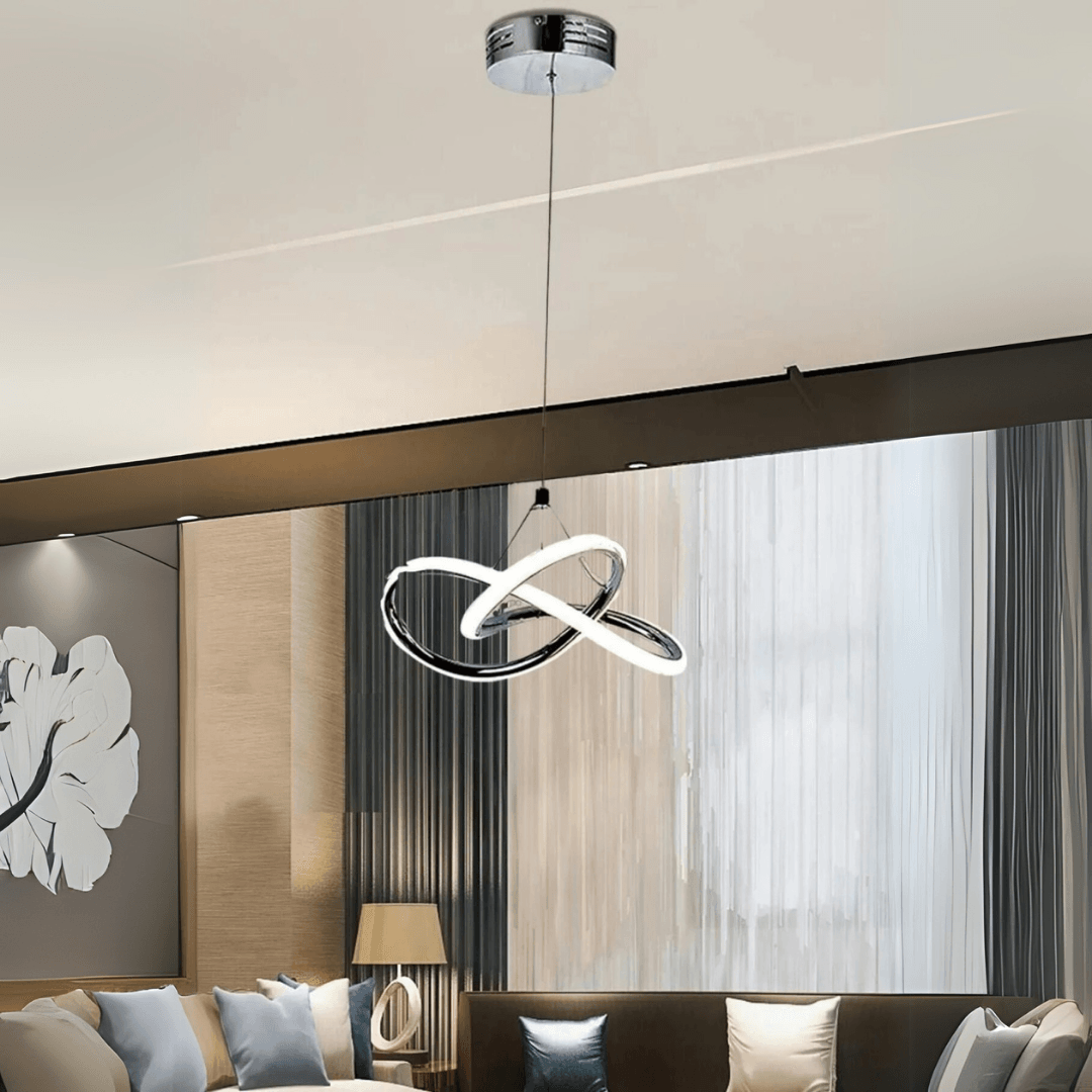 Modern Bonna Tekli Krom Sarkıt Led Beyaz Power Ledli Salon Mutfak Oda Hol Ledli Avize