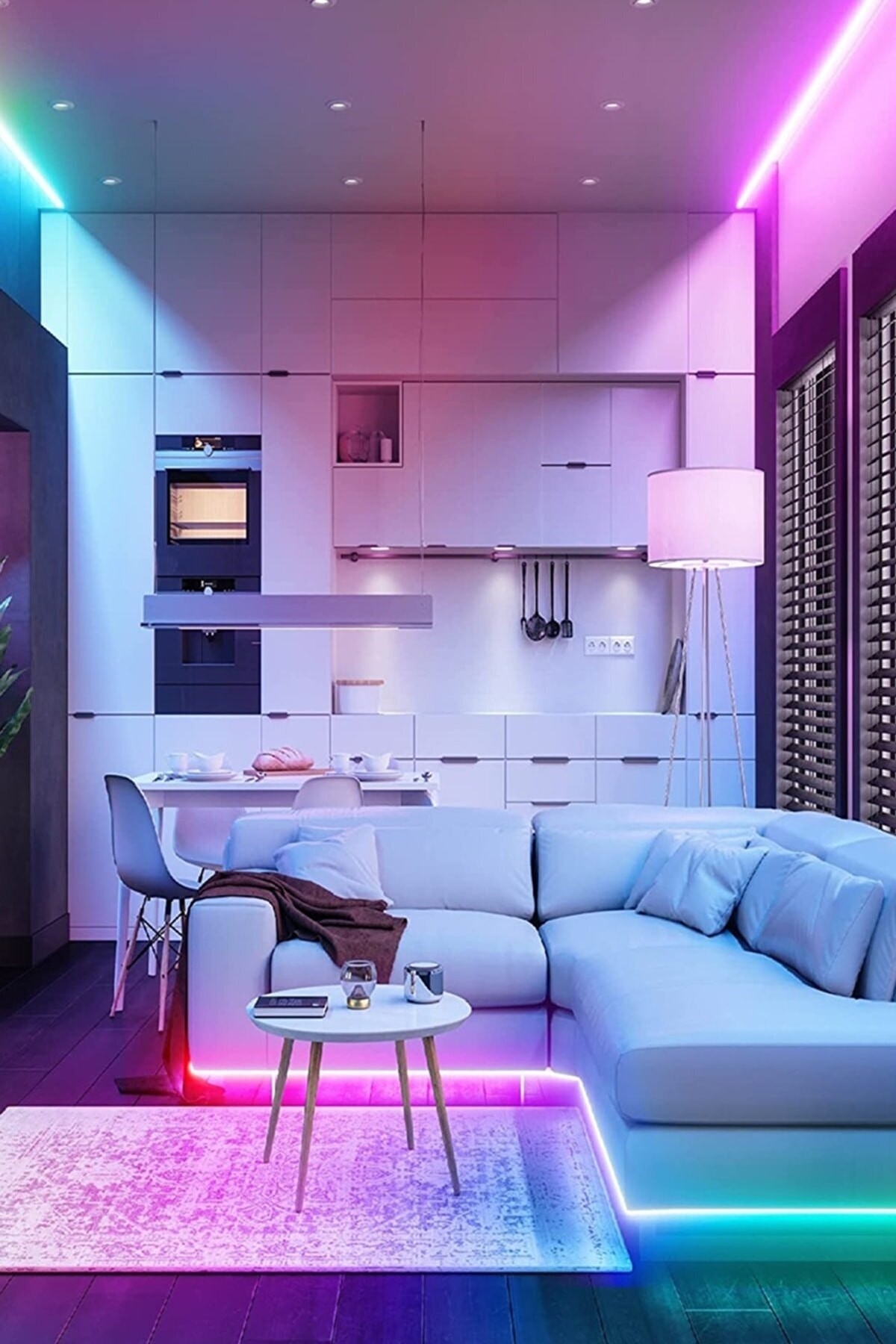 Animasyonlu Tak Çalıştır Kumandalı Rgb Şerit Işık Aydınlatma 5 Metre Set Ultra Pixel