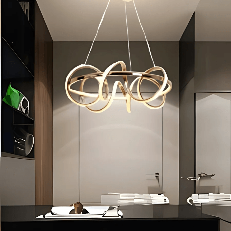 Flora Gold 3 Renk Ledli Modern Özel Tasarım Sarkıt Led Avize