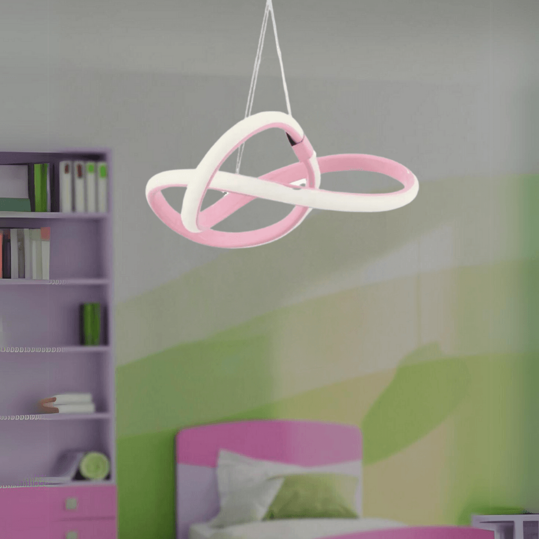 Bonna Modern Tekli Pembe Sarkıt Led Beyaz Işık Power Ledli Salon Mutfak Oda Hol Ledli Avize