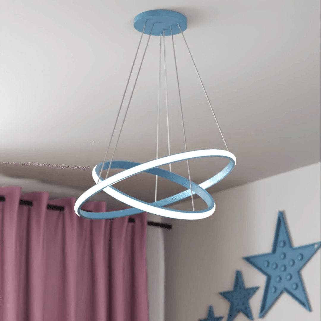 Robin 2 'li Mavi Sarkıt Beyaz Ledli Modern Led Avize