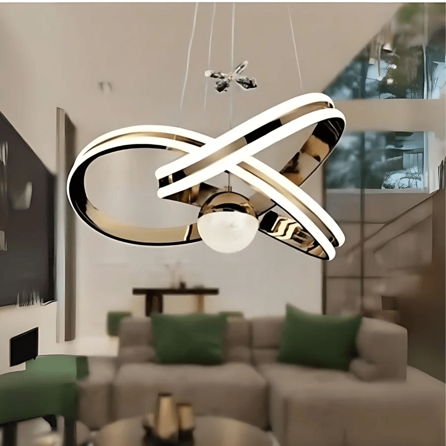 Duru Gold 3 Renk Ledli Modern Özel Tasarım Sarkıt Led Avize