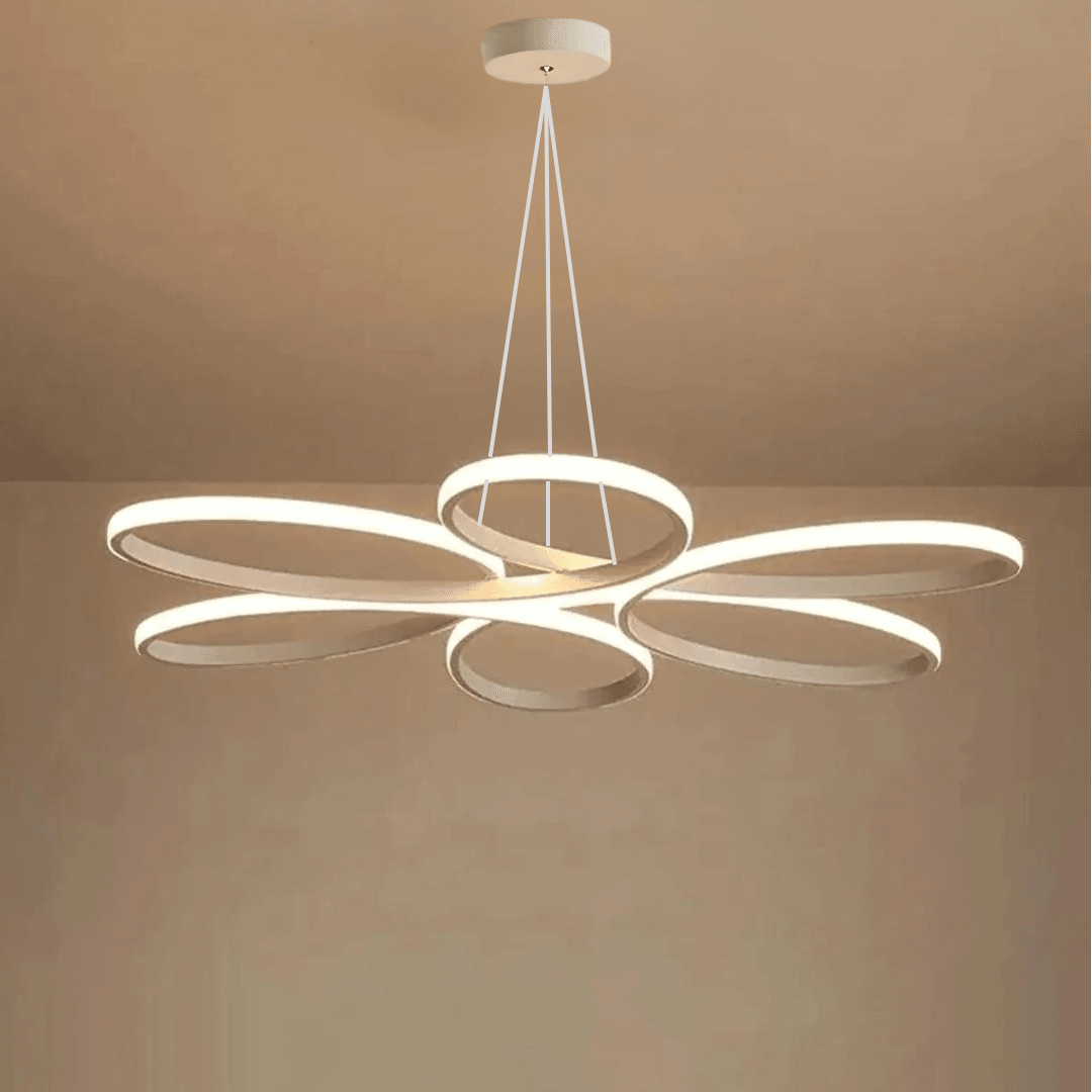 Nipul Beyaz Sarkıt Modern Ultra Süper 3 Renk Işıklı Ledli Avize