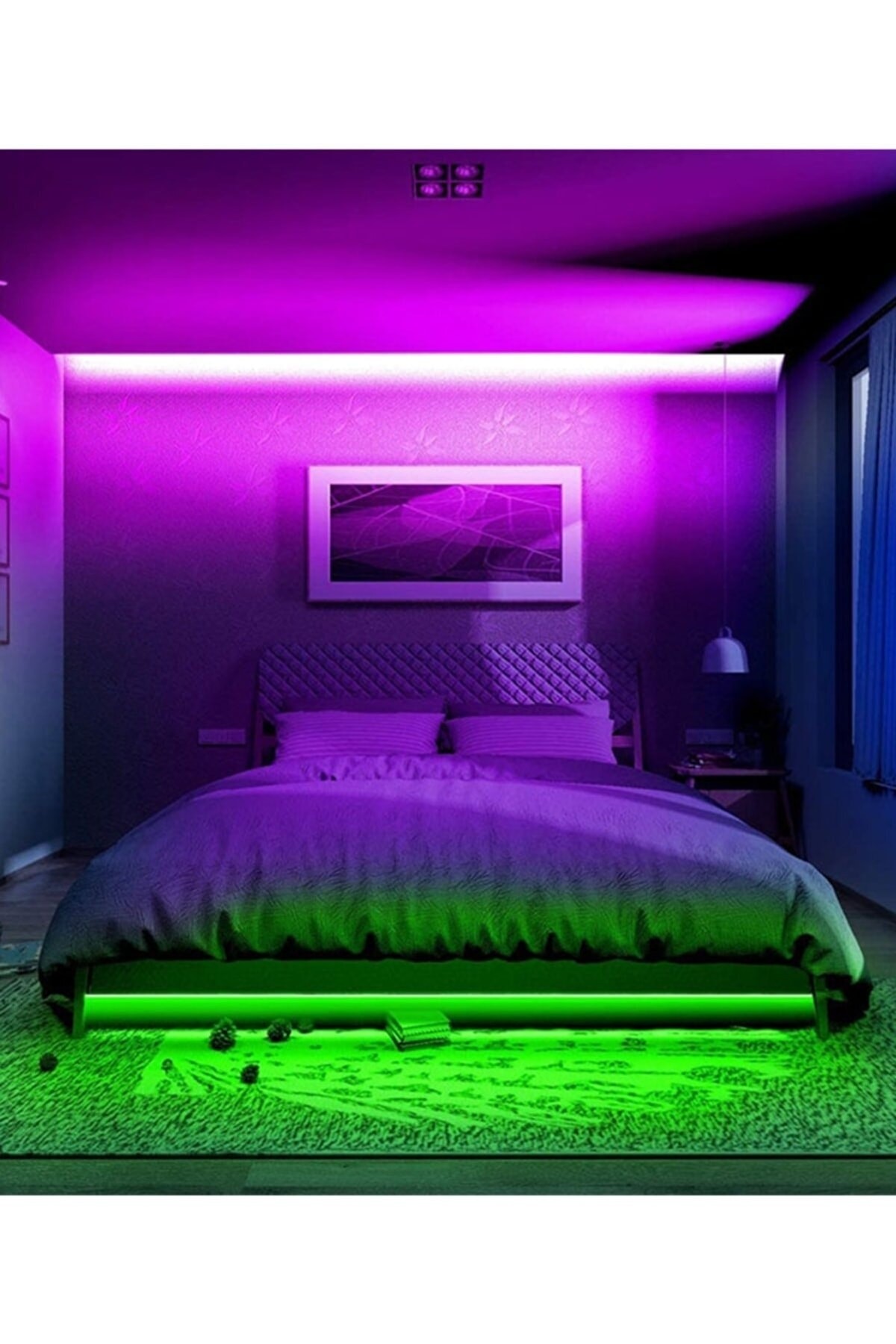 Animasyonlu Tak Çalıştır Kumandalı Rgb Şerit Işık Aydınlatma 5 Metre Set Ultra Pixel