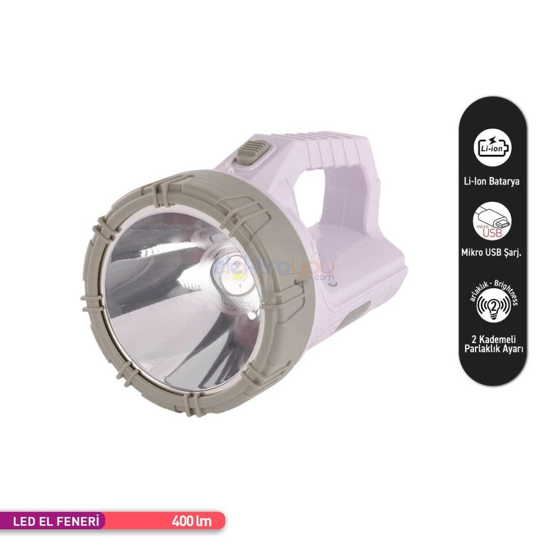 ACK Led El Feneri Şarj Edilebilir | AC06-00130