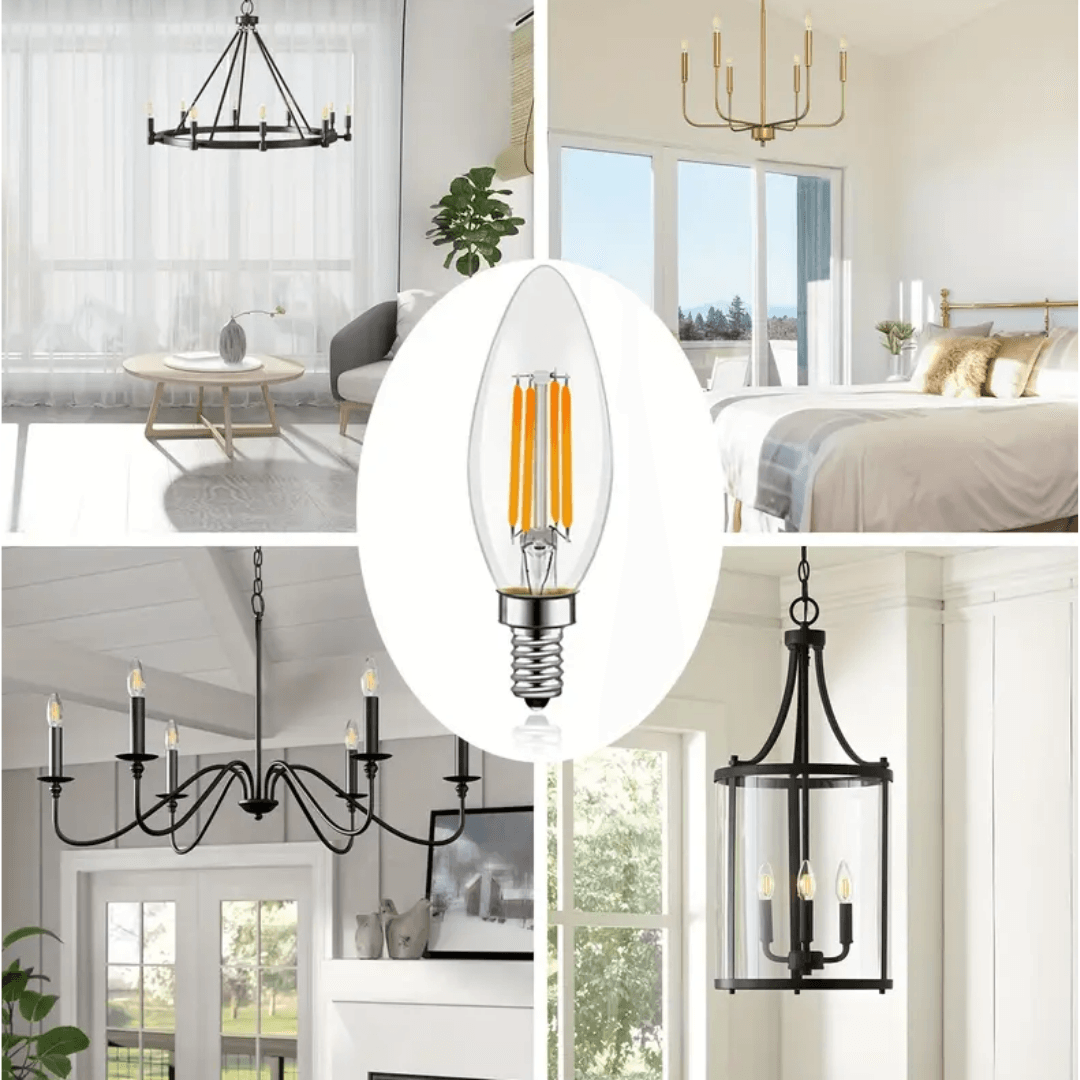 6W Flament Candle Led Ampul Beyaz Işık 6400K E14 Duylu