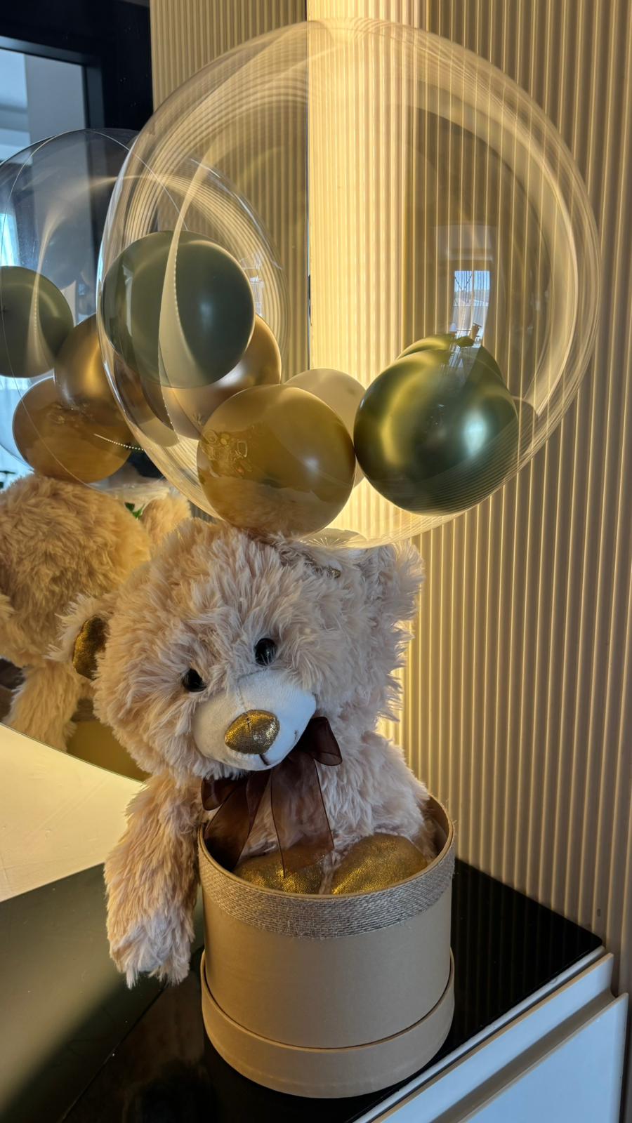 Balon Tutan Ayıcık Balon Kutusu