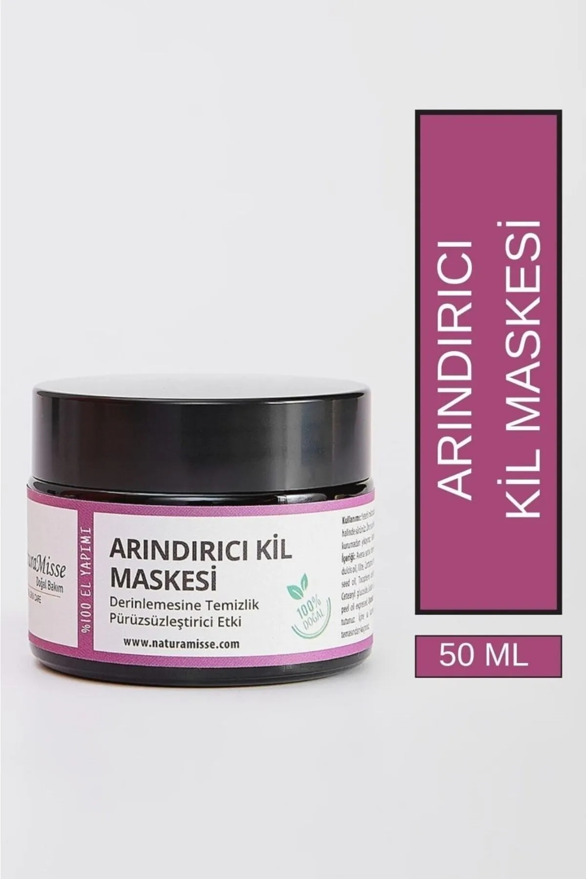 naturamisse Arındırıcı Kil Maskesi 50 ml Siyah Nokta Karşıtı Derinlemesine Temizlik Gözenek Sıkılaştırıcı