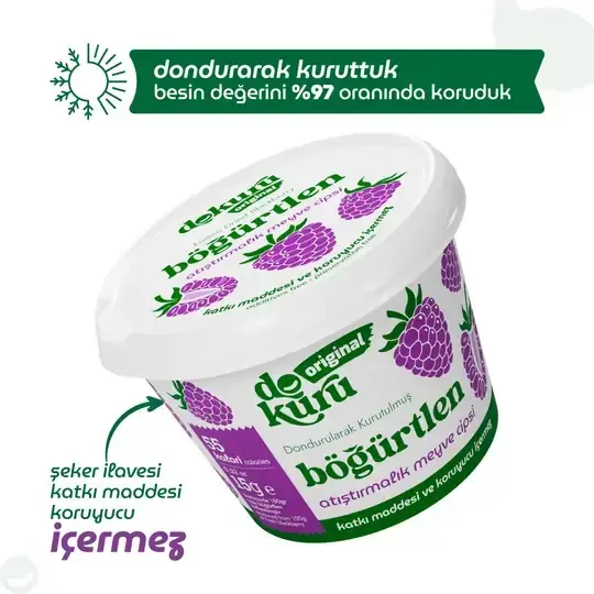 Dokuru BÖĞÜRTLEN Atıştırmalık Meyve Cipsi 15Gr