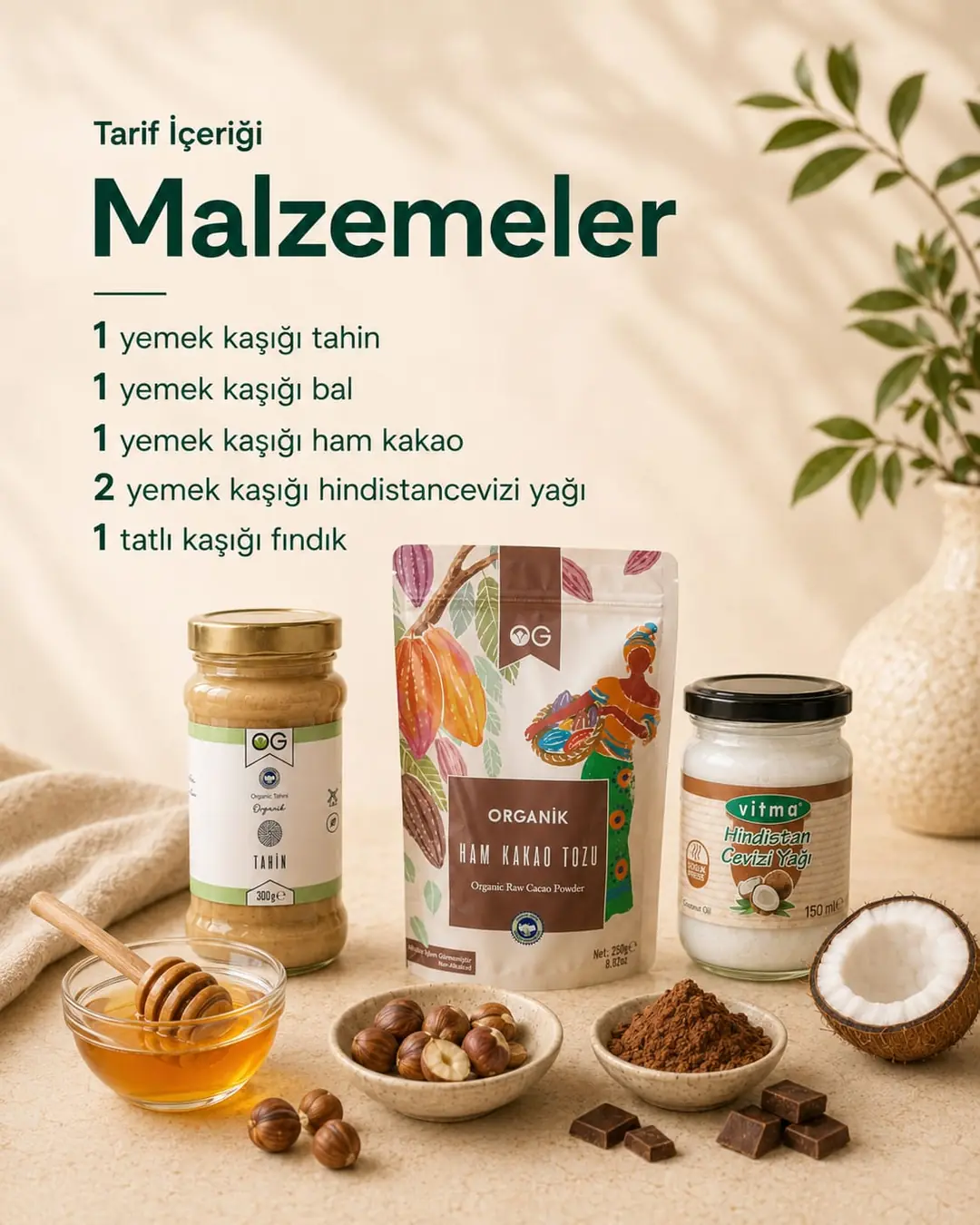 Tarif için ihtiyacınız olan malzemeler