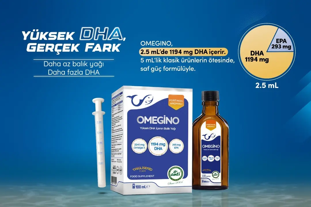 Omegino Yüksek Dha İçeren Balık Yağı 100 ML