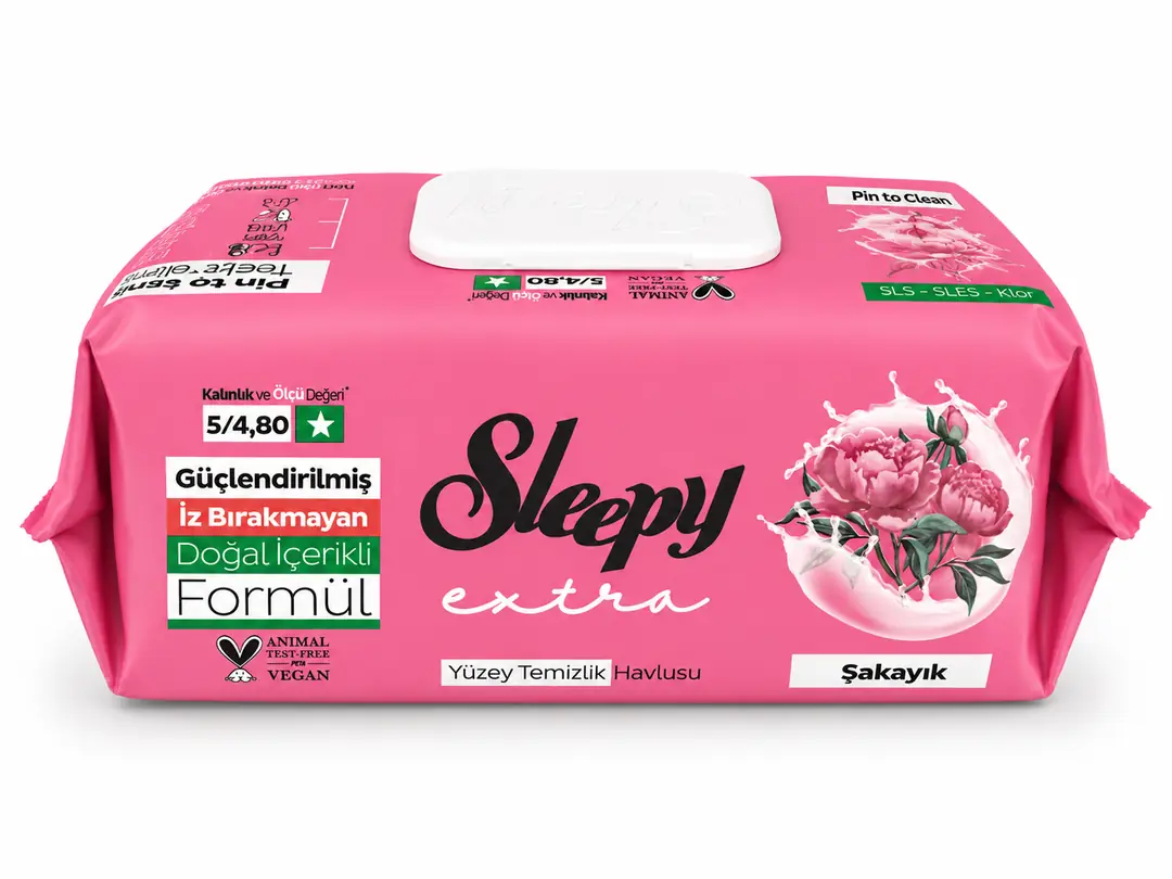 Sleepy Yüzey Temizlik Havlusu Şakayık 100 Lü