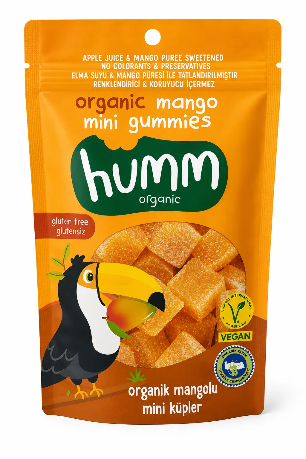 HUMM Organik Mangolu Mini Küpler 30 gr