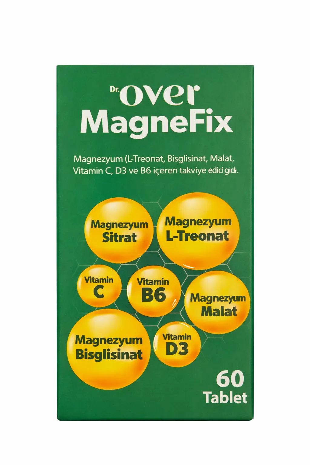 DR OVER Magnefix Magnezyum, L-Treonat, 60 tablet