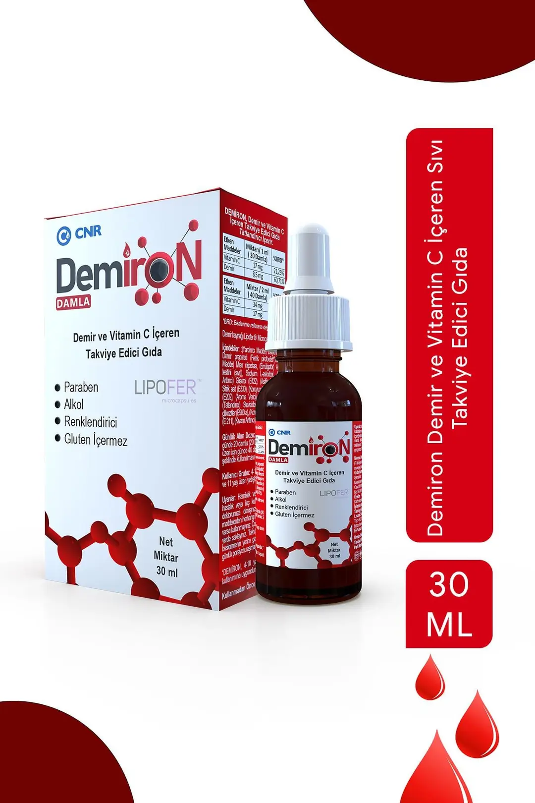 Demiron Demir Ve Vitamin C Damla 30 ML