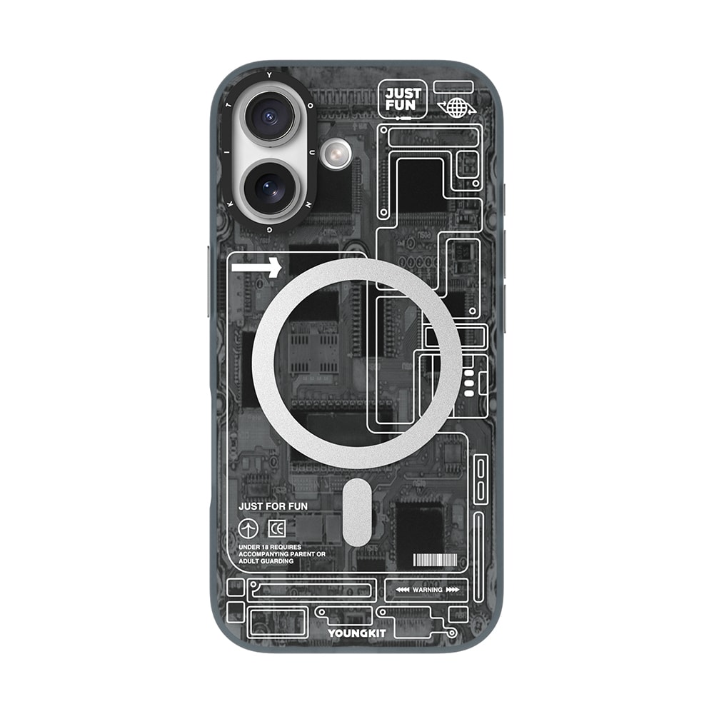 Apple iPhone 17 Kılıf M-safe Şarj Özellikli Kamera Denetim Butonlu Youngkit Technology Serisi Kapak image