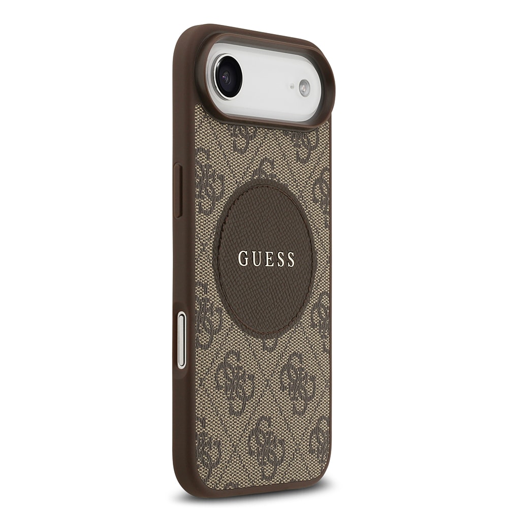 Apple iPhone 17 Air Kılıf Guess Orjinal Lisanslı M-safe Şarj Özellikli Yazı Logolu Circle Classic Kapak