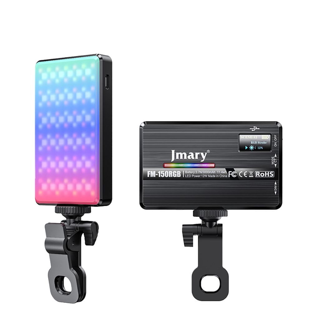 Jmary FM-150RGB RGB Led Telefon-Kamera Üstü Aydınlatma Işığı image