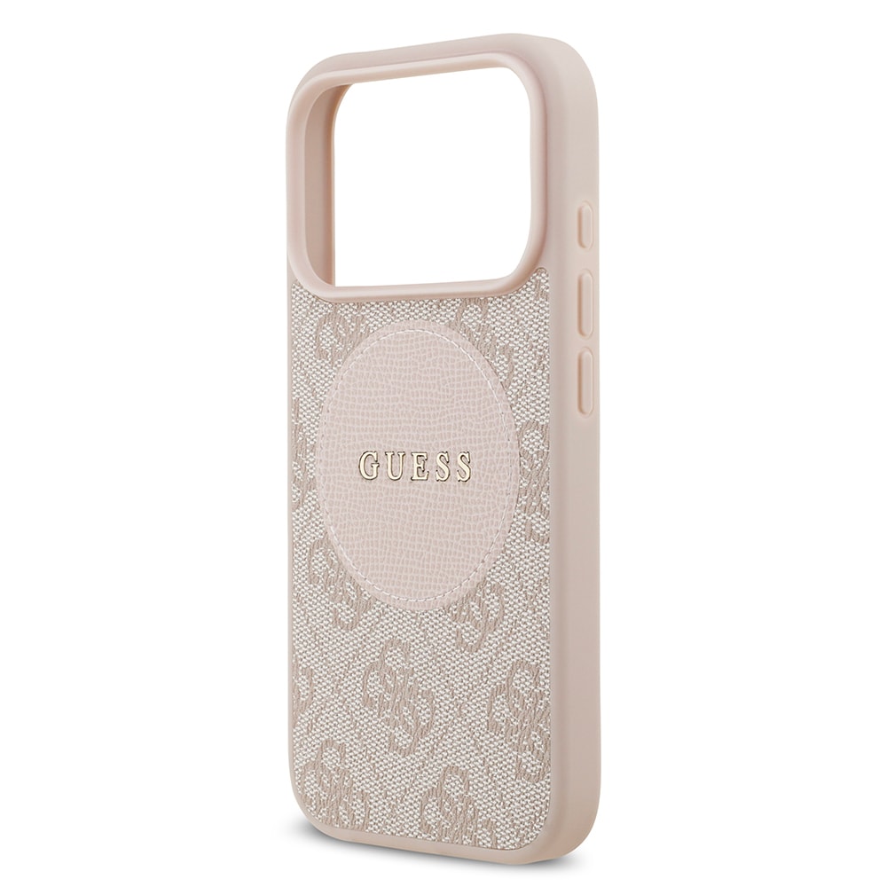 Apple iPhone 17 Pro Kılıf Guess Orjinal Lisanslı M-safe Şarj Özellikli Yazı Logolu Circle Classic Kapak