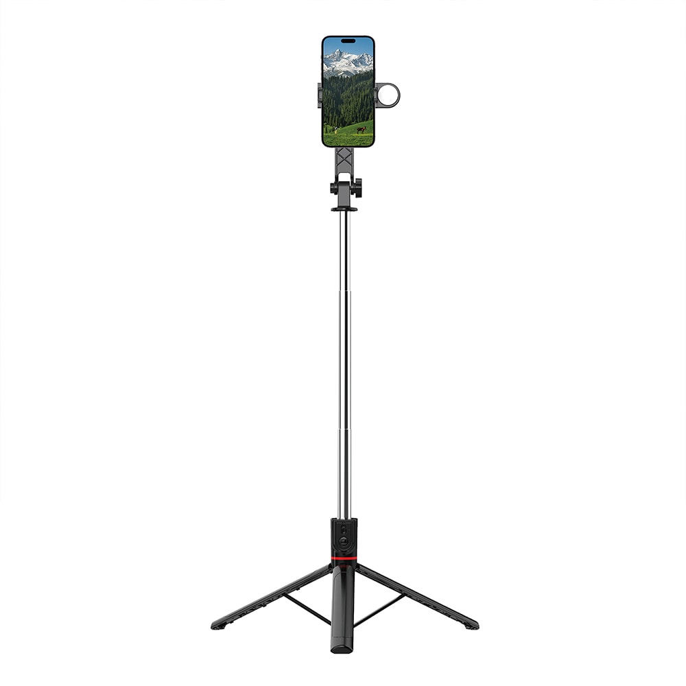 Wiwu Wi-SE015 Canlı Yayın Dolgu Işıklı Teleskopik Tripod ve Selfie Çubuğu