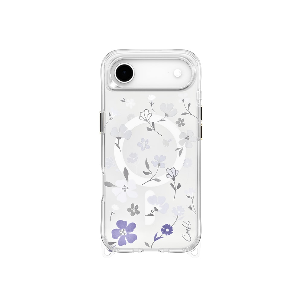 Apple iPhone 17 Air Kılıf M-safe Şarj Özellikli Şeffaf Arka Yüzey Çiçekli Coehl Amara Kapak image