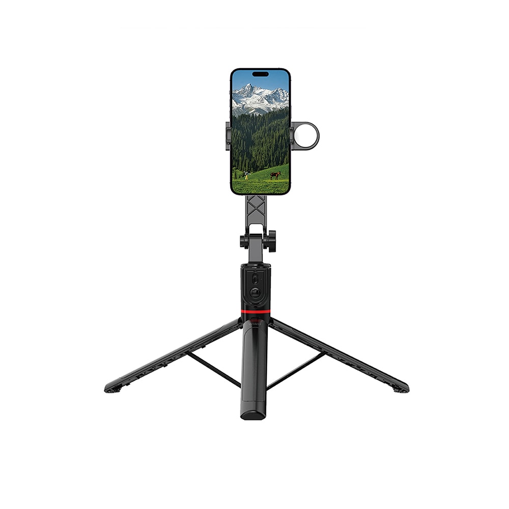 Wiwu Wi-SE015 Canlı Yayın Dolgu Işıklı Teleskopik Tripod ve Selfie Çubuğu