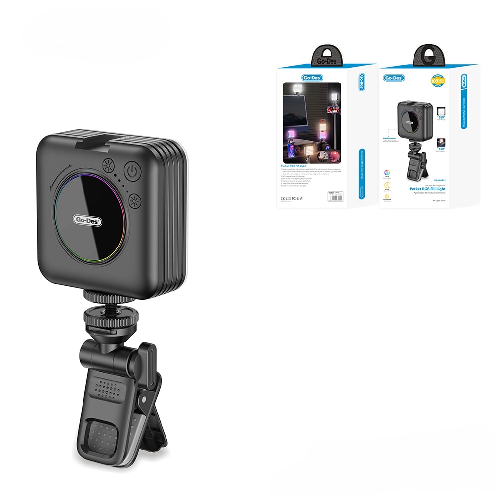 Go Des GD-LD1033 RGB Led Telefon-Kamera Üstü Aydınlatma Işığı