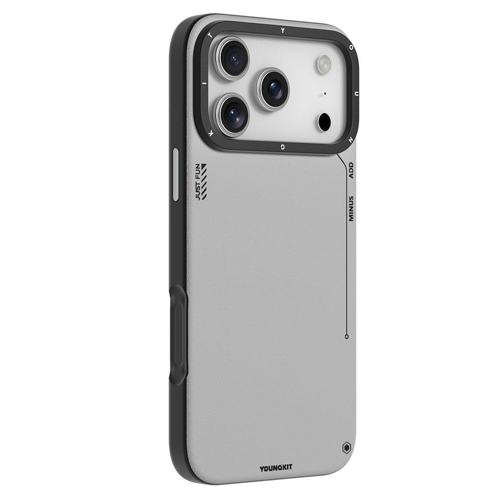 Apple iPhone 17 Pro Kılıf M-safe Şarj Özellikli Basit Mat Deri Desenli Youngkit Tech Fashion Serisi Kapak