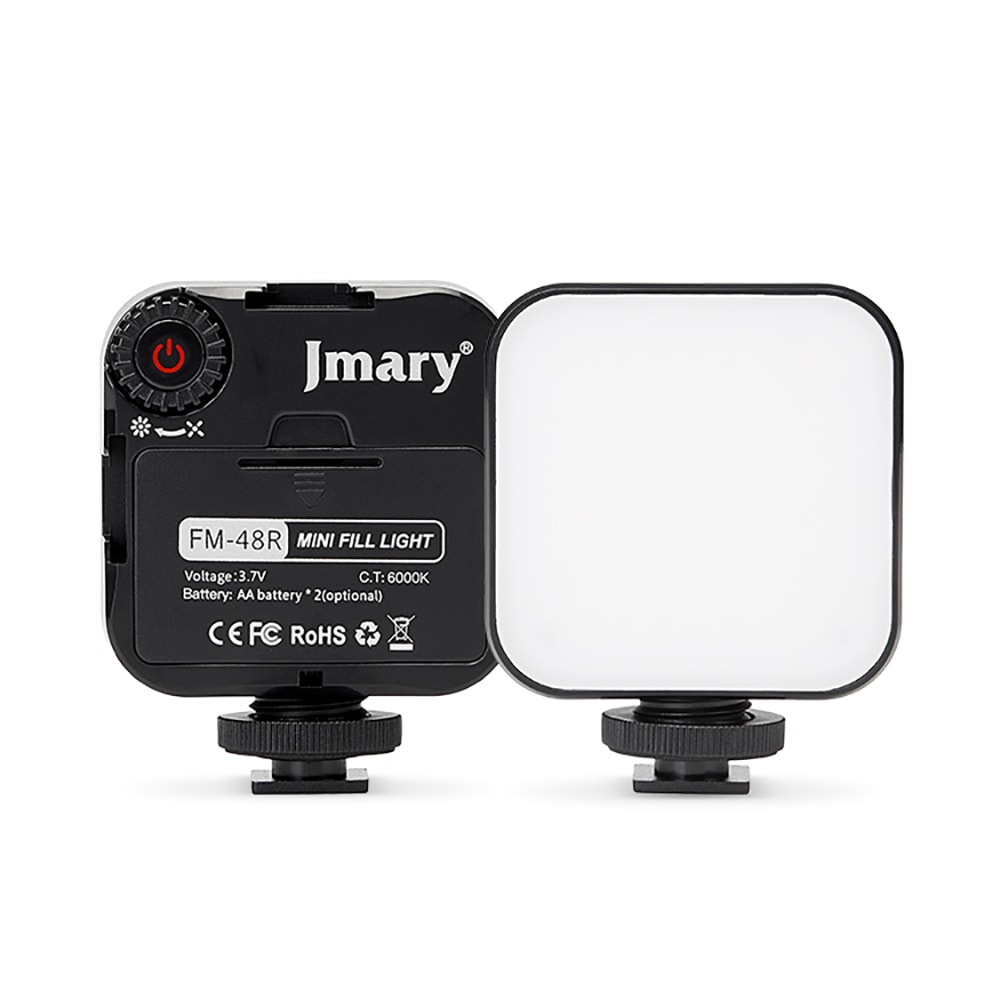 Jmary FM-48R Mini Fill Light Telefon-Kamera Üstü Pilli Aydınlatma Işığı image