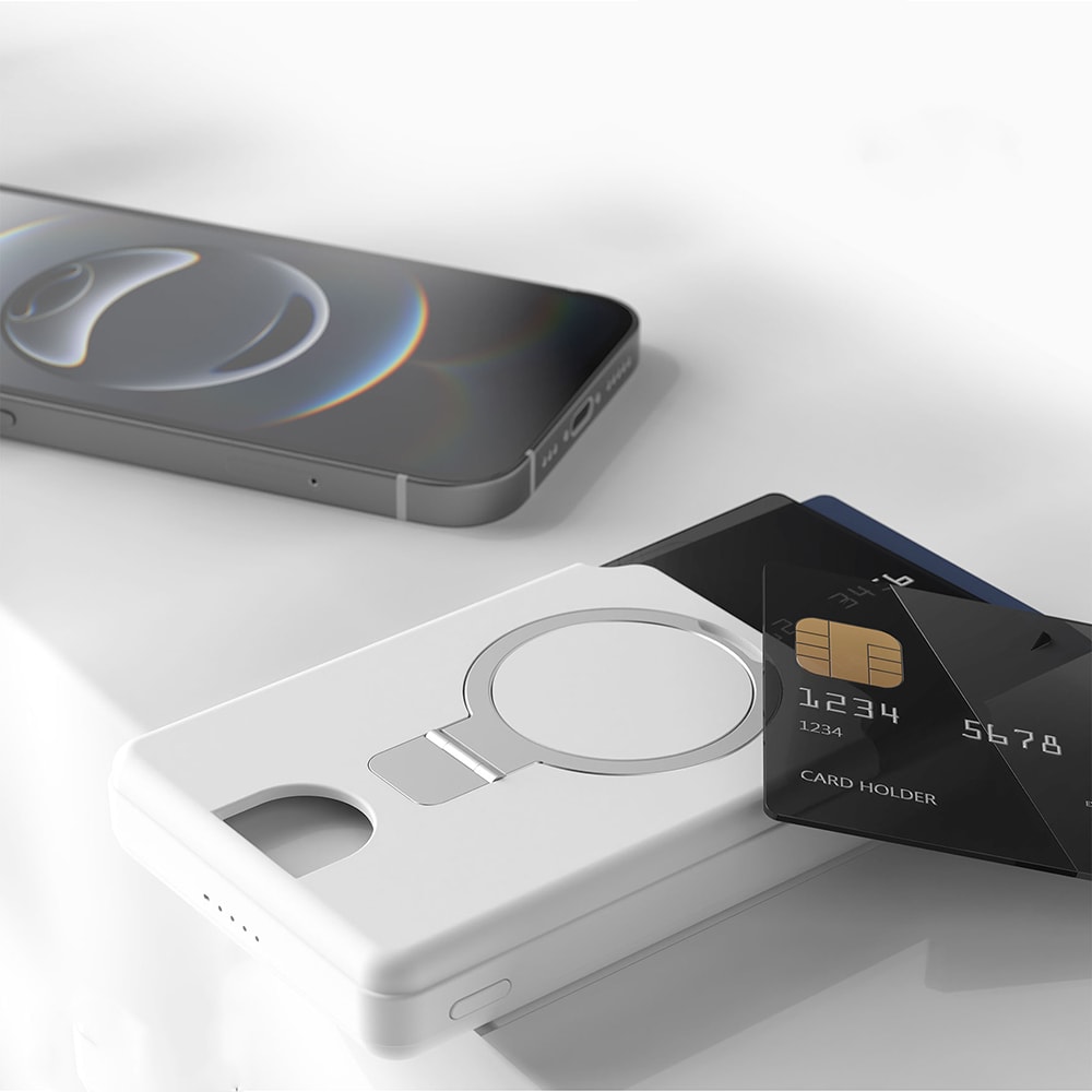 Lenyes PW0006D PD 20W Hızlı Şarj Özellikli Kartlıklı Standlı Wireless Powerbank 15W 5000mAh