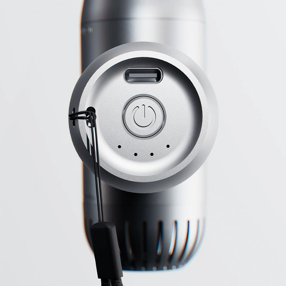 Lenyes LTF02 Dijital LED Göstergeli 4 Kademeli Çok Fonksiyonlu Turbo El Fanı