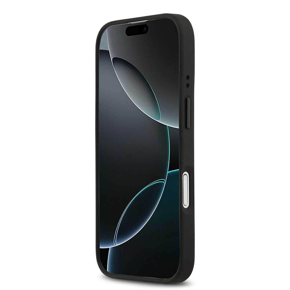 Apple iPhone 17 Kılıf BMW Orjinal Lisanslı M-safe Şarj Özellikli Metal BMW ve M Logolu PU Karbon Tasarımlı Kapak