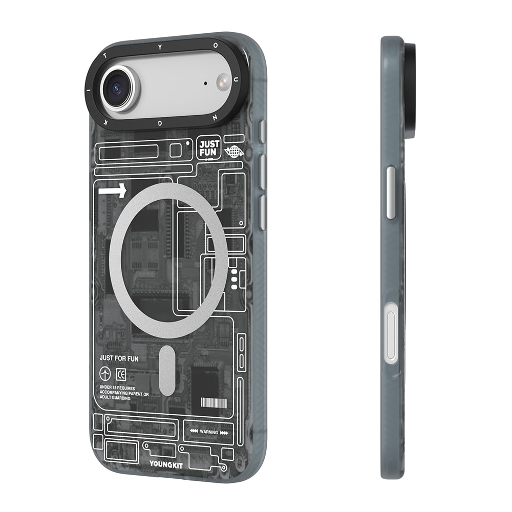 Apple iPhone 17 Air Kılıf M-safe Şarj Özellikli Kamera Denetim Butonlu Youngkit Technology Serisi Kapak