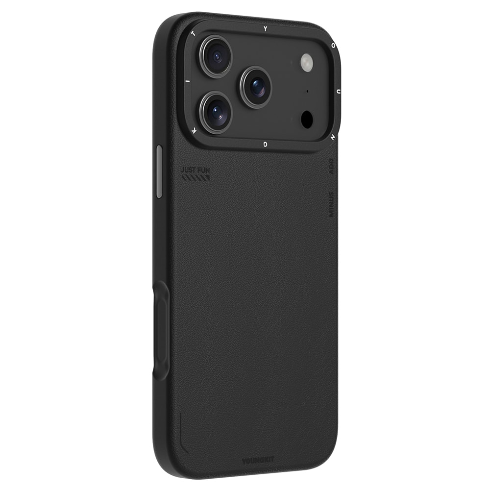 Apple iPhone 17 Pro Max Kılıf M-safe Şarj Özellikli Basit Mat Deri Desenli Youngkit Tech Fashion Serisi Kapak