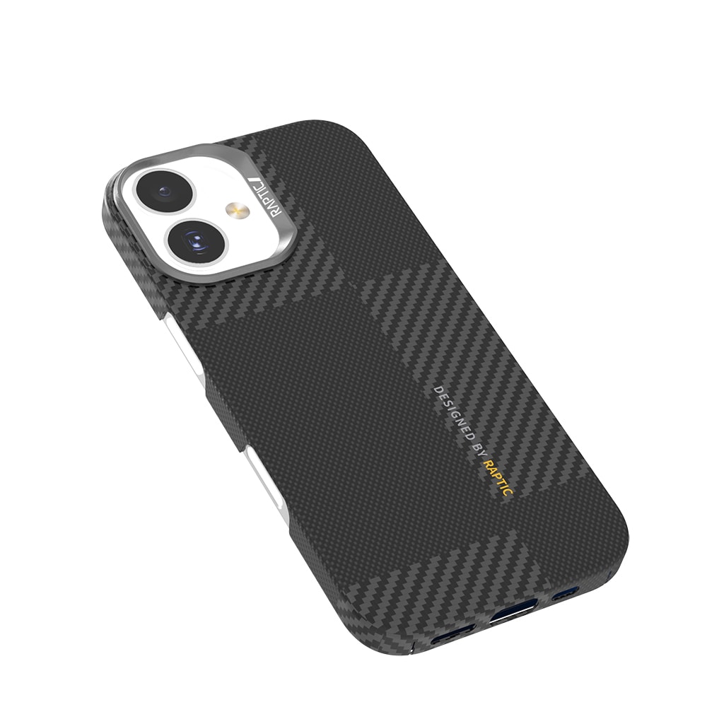 Apple iPhone 17 Kılıf M-safe Şarj Özellikli 600D Metal Kamera Çerçeveli Raptic Aramid Fiber Geotik Serisi Kapak