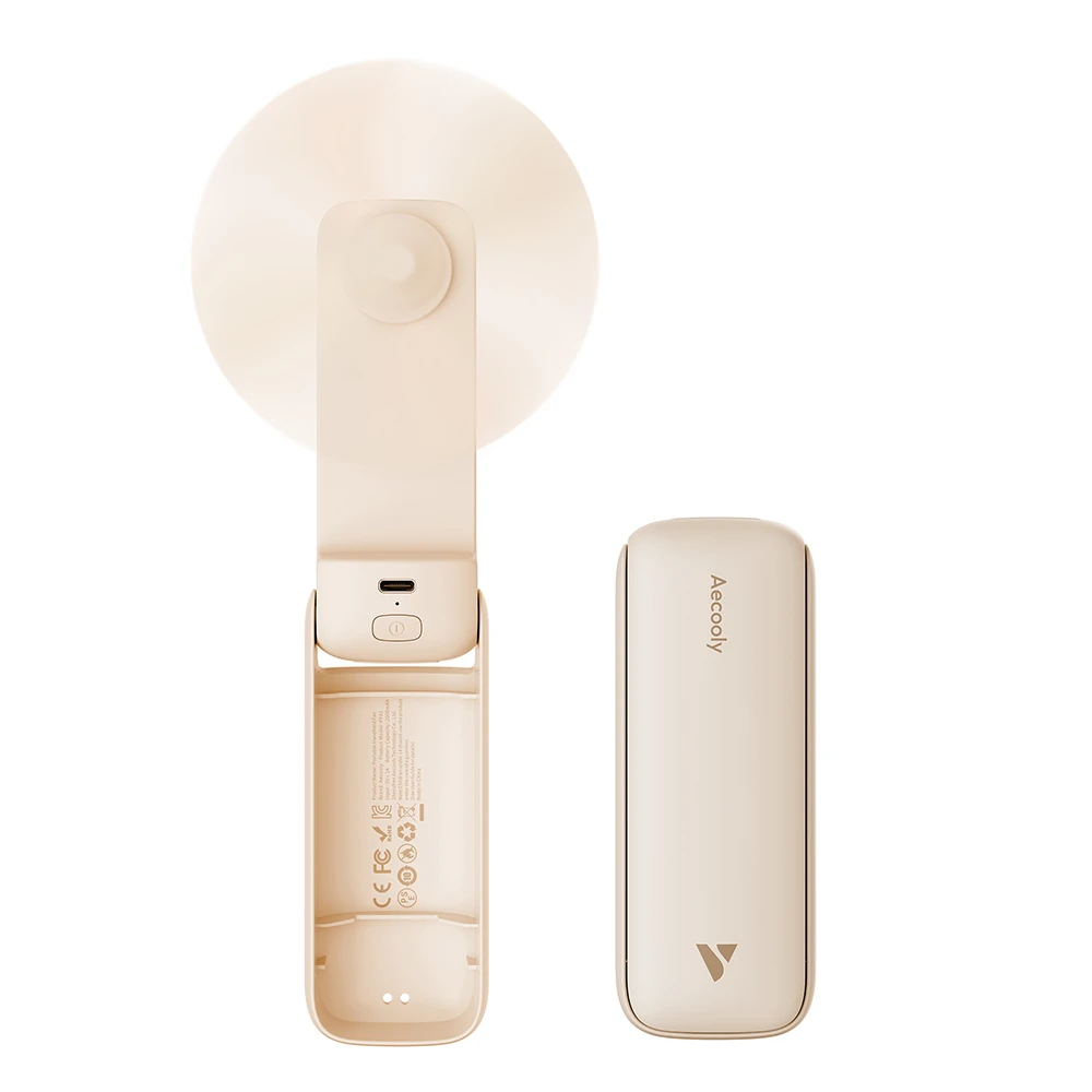 Aecooly PF01 Katlanabilen 3 Kademeli Portatif Soğutucu El Fanı image