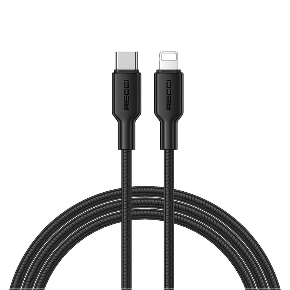 Recci RS46CL Type-C to Lightning PD 30W Hızlı Şarj Özellikli Data ve Şarj Kablosu 1.2M