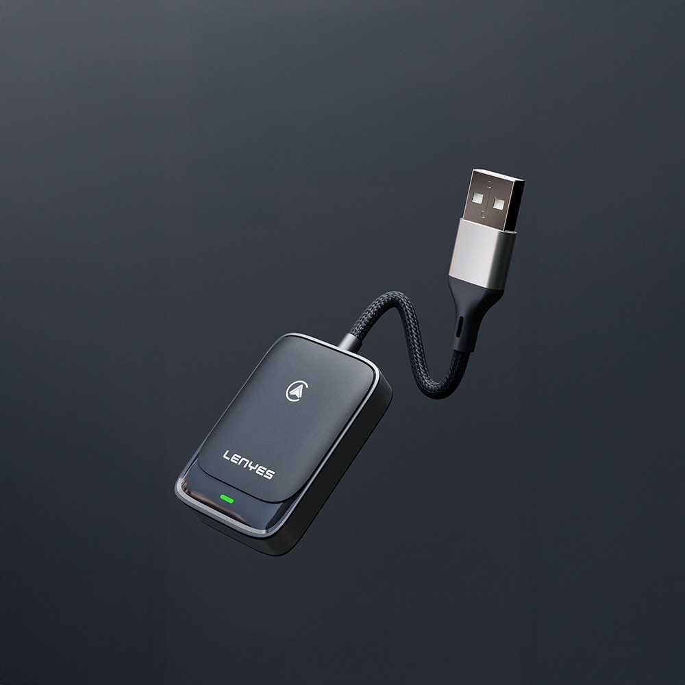 Lenyes LCP03 Android Auto Destekli CarPlay USB Bluetooth 5.0 Wireless Transmitter Adaptör