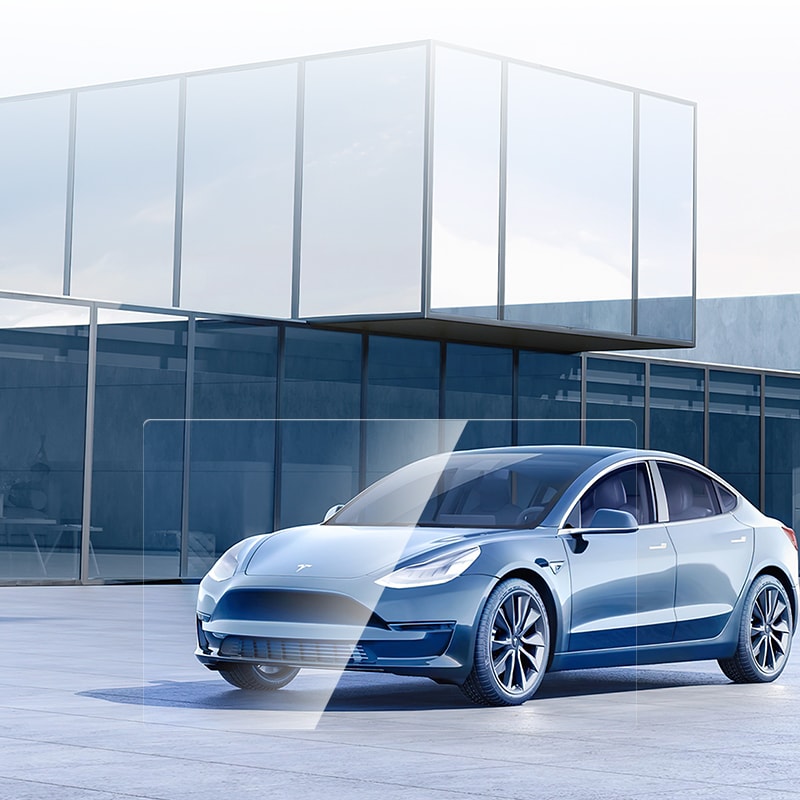 Tesla Model Y CaseWorld Araç Multimedya Uygulama Aparatlı Ekran Koruyucu