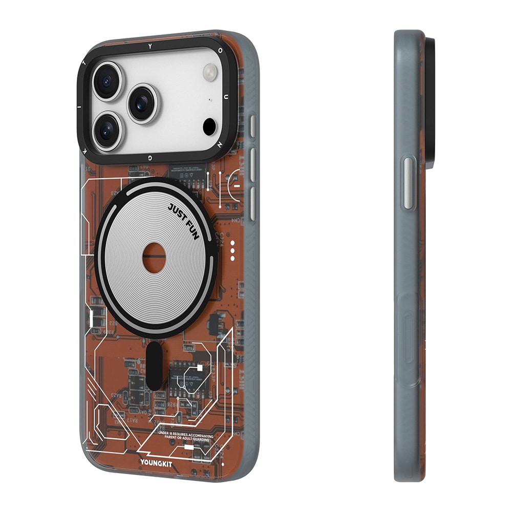 Apple iPhone 17 Pro Kılıf M-safe Şarj Özellikli Kamera Denetim Butonlu Youngkit Technology Serisi Kapak