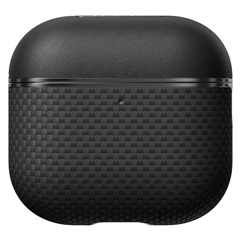 Apple Airpods Pro 2 Kılıf 1500D Aramid Fiber Pitaka Ultra-Slim Classic Serisi Black-Grey Twill Kapak