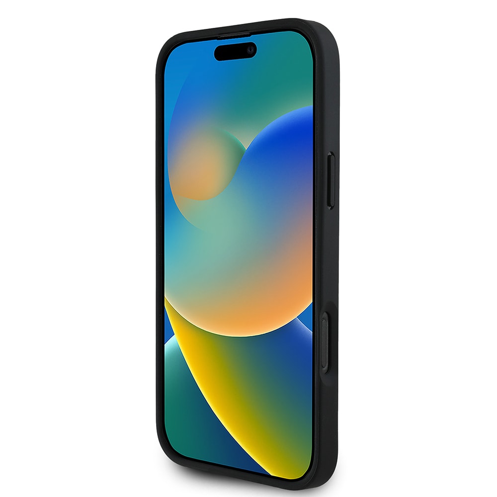 Apple iPhone 16 Pro Max Kılıf BMW Orjinal Lisanslı Karbon Fiber Tasarımlı ve Metal Logolu PU Deri Kapak